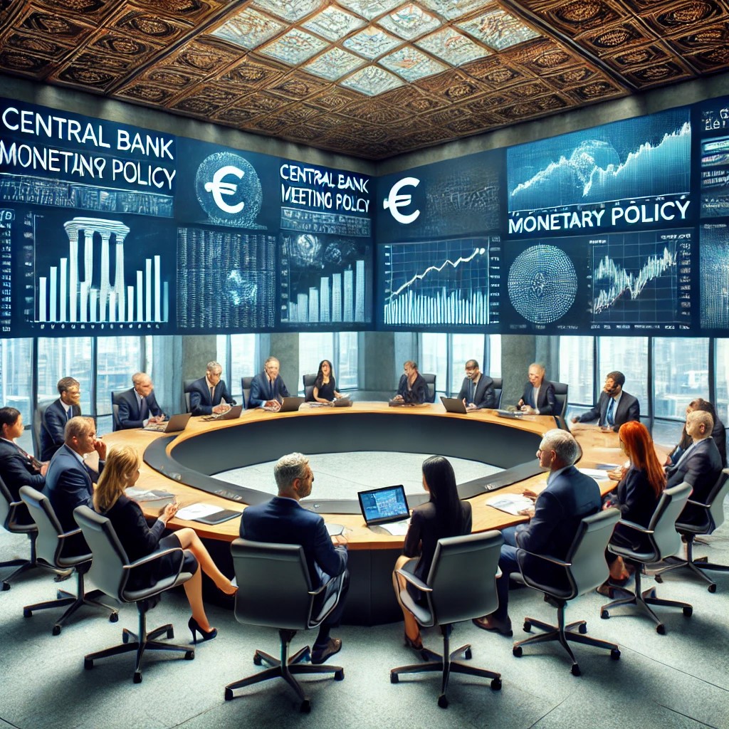 DALL·E 2024-06-16 18.40.35 - A modern central bank meeting room where top economists and central bank officials are discussing monetary policy. The room is equipped with advanced 